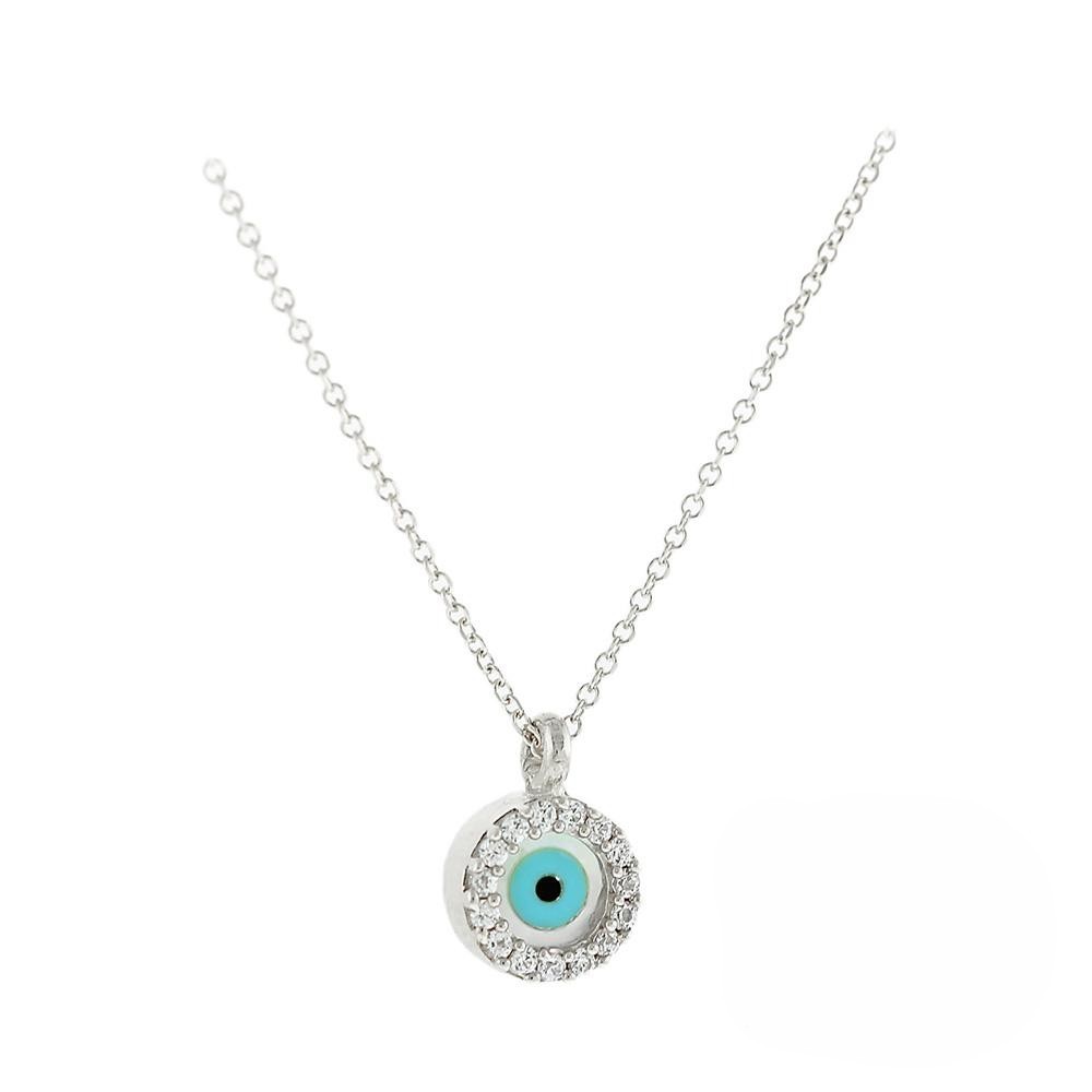 14K Evil Eye Necklace